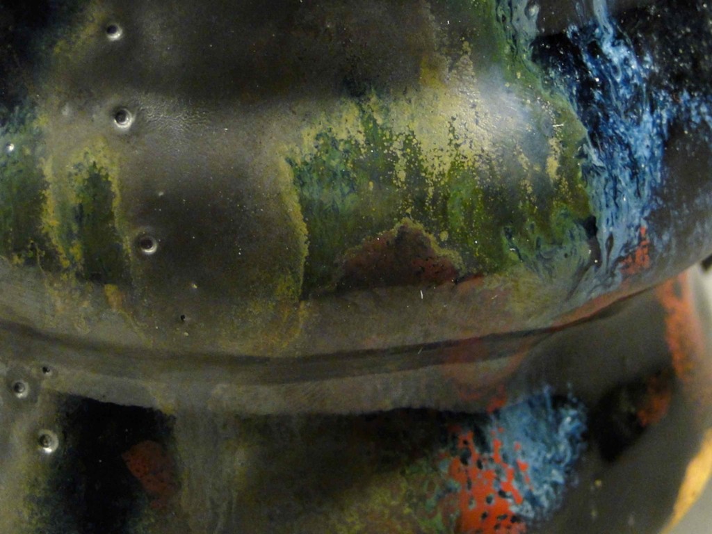 Cosmic Pottery Mug, Stoneware Glaze Detail, Cherrico Pottery, 2015